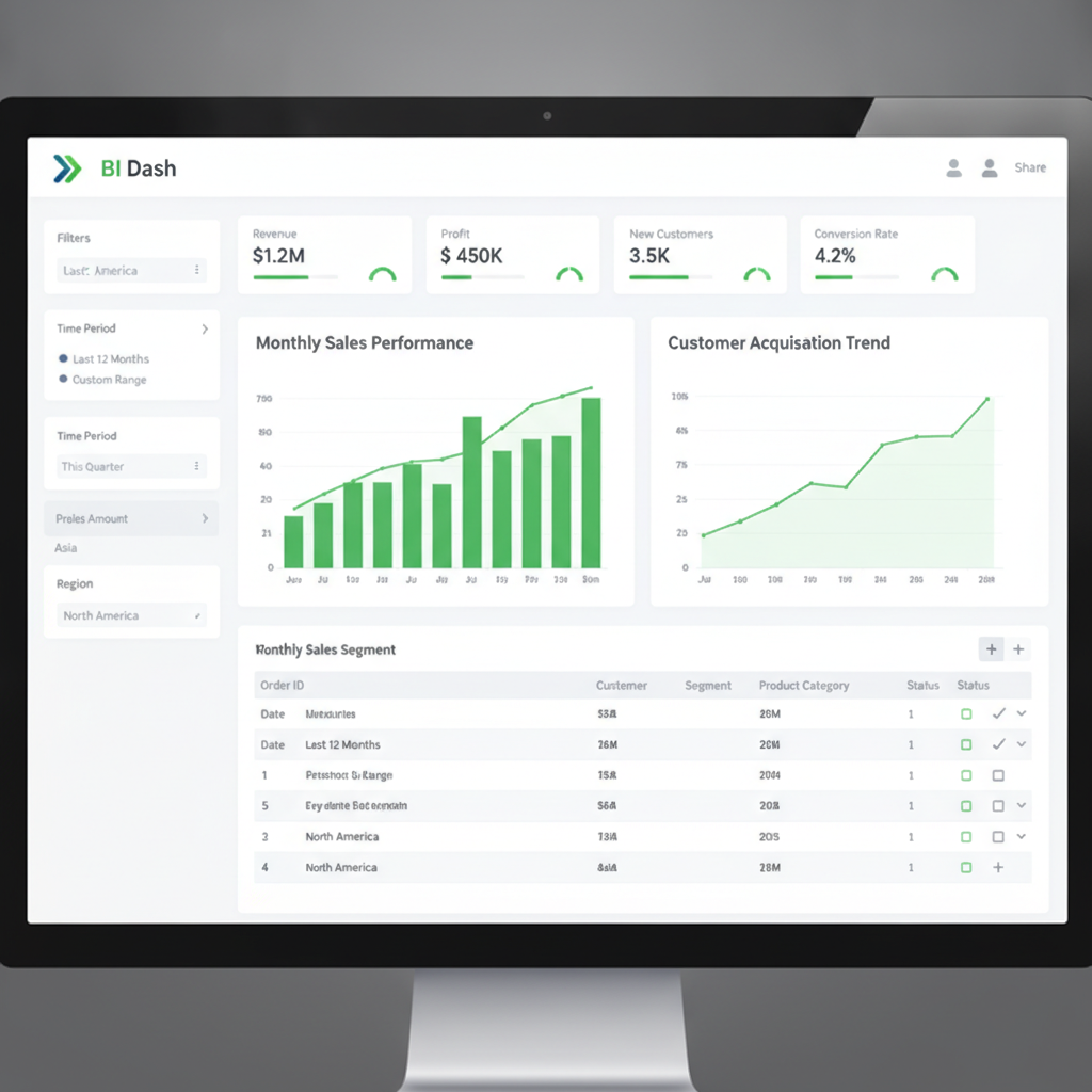 Dashboard de BI analytics