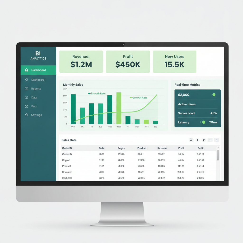 Dashboard analítico com métricas